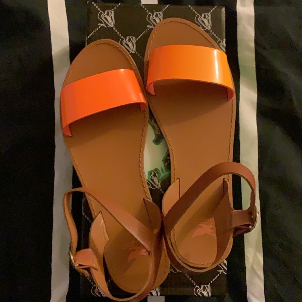 Neon Orange Shiekh Sandals